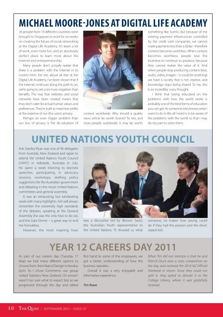 Issue 27 - Sept 2011 - Scots College