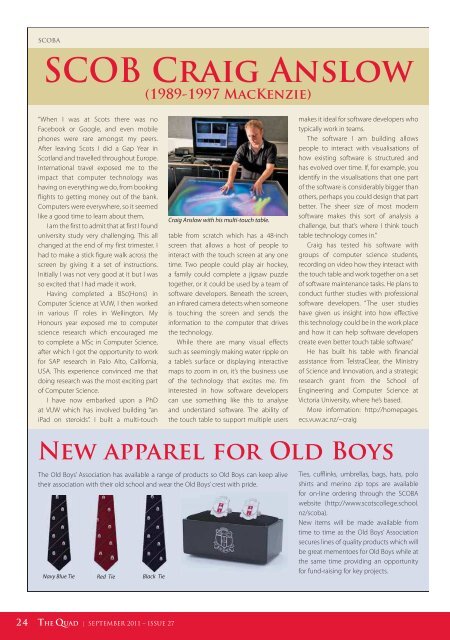 Issue 27 - Sept 2011 - Scots College