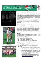 Hockey Club newsletter - Scots College