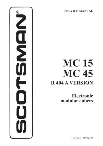 electronic modular cuber model mc 15 - Scotsman