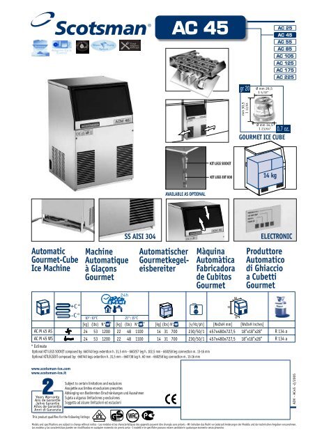 Scotsman Ac45 Ice Maker Manual
