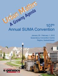 A Growing Agenda - Saskatchewan Urban Municipalities Association