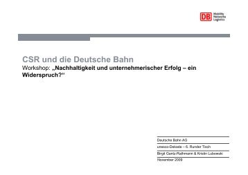 PrÃ¤sentation CSR und die Deutsche Bahn