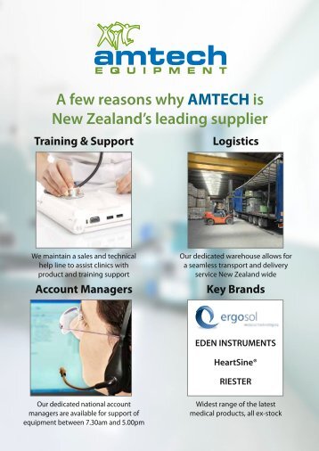 A few reasons why AMTECH is New Zealand's leading supplier