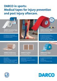 DARCO in sports: Medical tapes for injury prevention and post injury ...