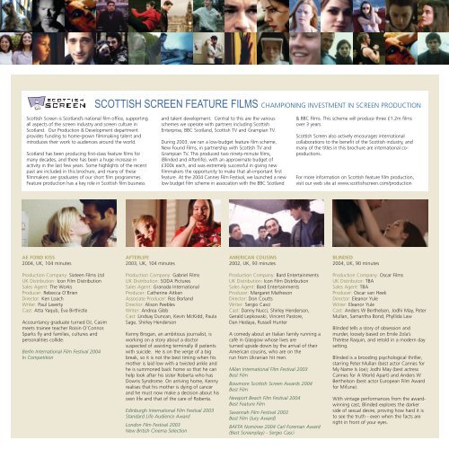 Scottish screen feature films