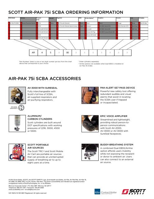 Air-Pak 75i SCBA - Brochure (English) - Scott Safety