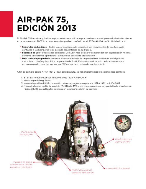 PRODUCTOS SCOTT NFPA EDICIÃN 2013 - Scott Safety