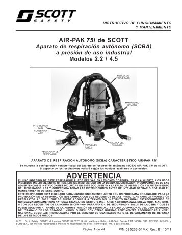 Air-Pak 75i SCBA - Manual (EspaÃ±ol) - Scott Safety