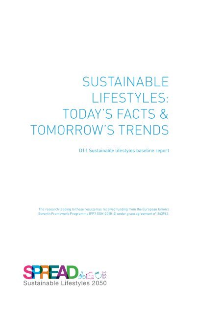 today's facts & tomorrow's trends - SPREAD Sustainable Lifestyles ...