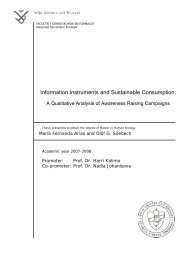 Information Instruments and Sustainable Consumption: - The SCP ...