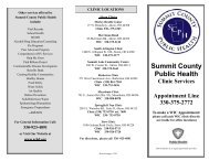 summit county public health clinics