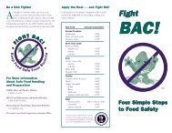 Fight BACâ¢ - Four Simple Steps to Food Safety Brochure