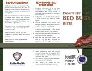 Don't Let the Bed Bugs Bite - Summit County Public Health
