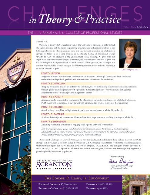 Fall 2012 - The University of Scranton