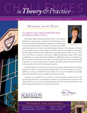 Message from the Dean - The University of Scranton
