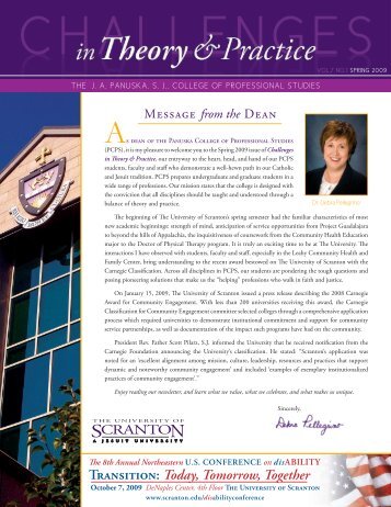 Transition: Today, Tomorrow, Together - The University of Scranton