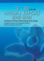 Molecular Genetics - 中国科学院上海生命科学研究院植物生理生态