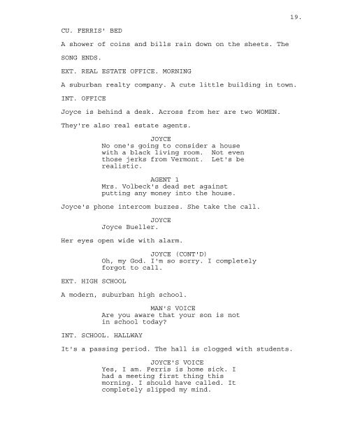 Ferris Bueller's Day Off by John Hughes This ... - Screenplay.com
