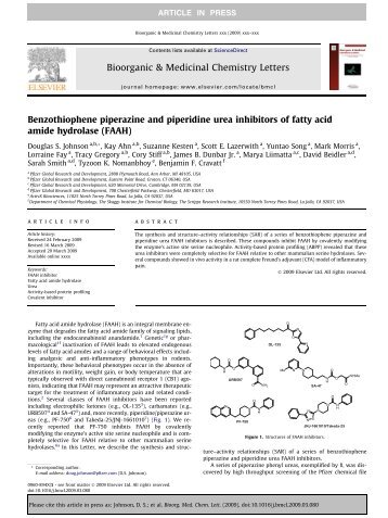 Benzothiophene piperazine and piperidine urea ... - ResearchGate