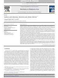 Sulfenic acid chemistry, detection and cellular lifetime - The Scripps ...