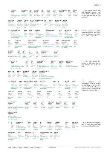 Scripture4All Interlinear: James 4 - Interlinear Scripture Analyzer