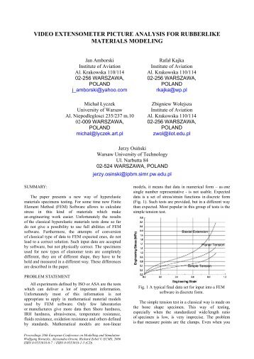 Video Extensometer Picture Analysis For Rubberlike Materials ...