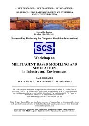 Multi-Agent Modelling and Simulation in Industry and the Environment