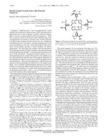 J. Am. Chem. Soc., 1998, 120, 11802-11803. - School of Chemical ...