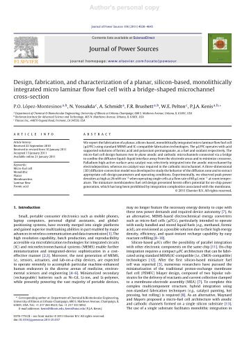 Design, fabrication, and characterization of a planar, silicon-based ...