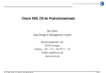 ''||chr(10) - Data Design Management Gmbh