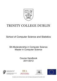 Course Handbook - School of Computer Science and Statistics ...