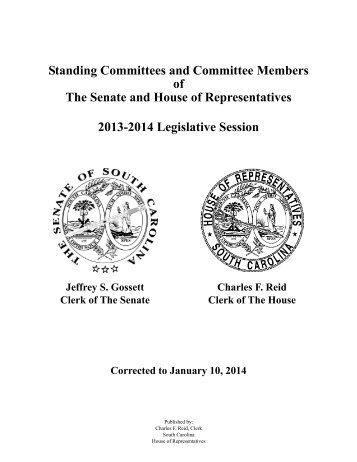 Standing Committees and Committee Members of The Senate and ...
