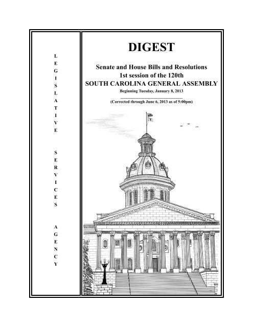 legislative services agency - South Carolina Legislature Online