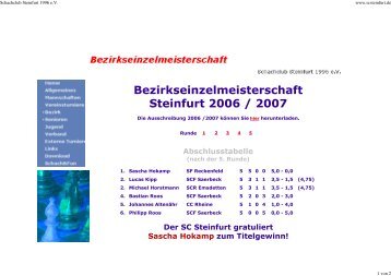 2006/2007 - Schachclub Steinfurt 1996 e.V.