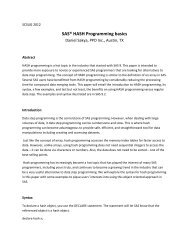 SASÂ® HASH Programming basics