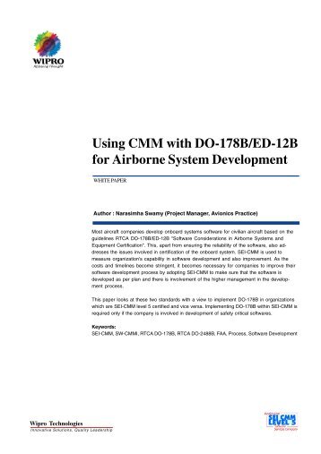 Using CMM with DO-178B/ED-12B for Airborne System Development