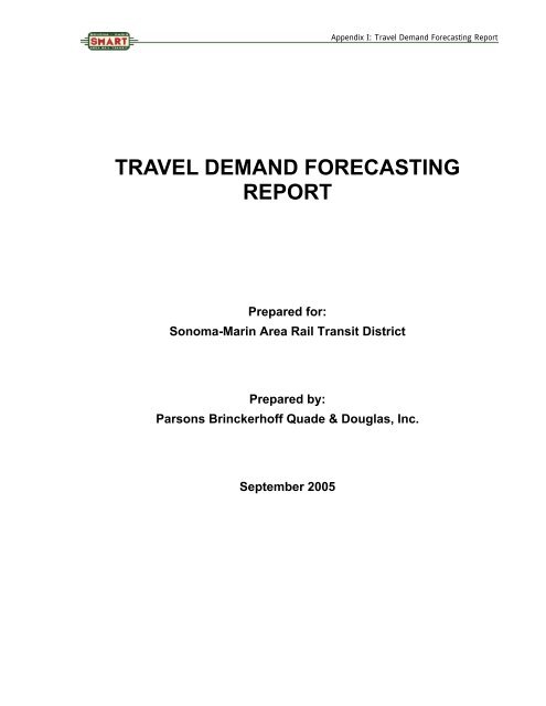 travel demand forecasting report - Sonoma County Transportation ...