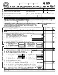 SC 1040 Do not write in this space - the South Carolina Department ...