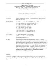 SC Revenue Ruling #08-2 - the South Carolina Department of ...