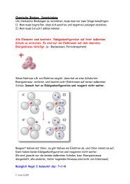 Chemische Bindung, Ionenbindung Um chemische ... - Scuffil.de