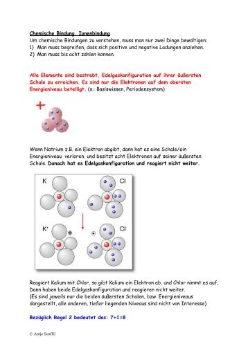 Chemische Bindung, Ionenbindung Um chemische ... - Scuffil.de