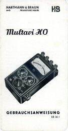 H&B Multavi HO (1954) Handbuch - Historische-Messtechnik.de