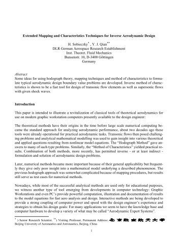 Extended Mapping and Characteristics Techniques for ... - DLR