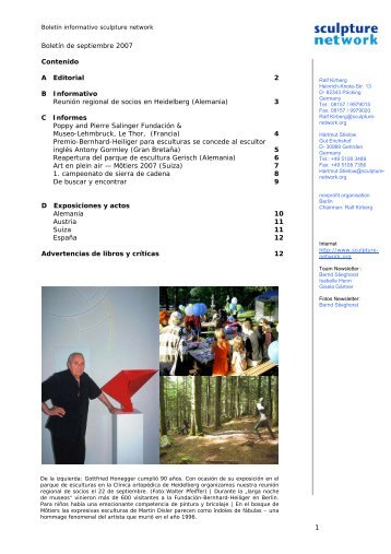 1 Boletín de septiembre 2007 Contenido A ... - sculpture network