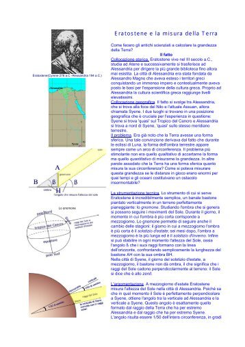Eratostene e la misura della Terra - Centro Storico