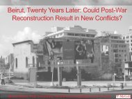 The Case of Beirut: From Urban Reconstruction to ... - SCUPAD
