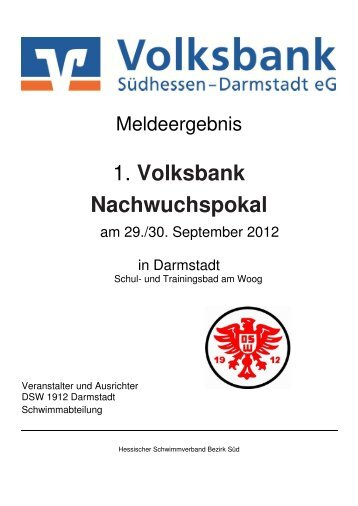 1. Volksbank Nachwuchspokal - Schwimm-Club Wiesbaden 1911 eV