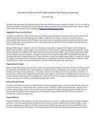 Sonoma Clean Power Draft Implementation Plan Executive Summary