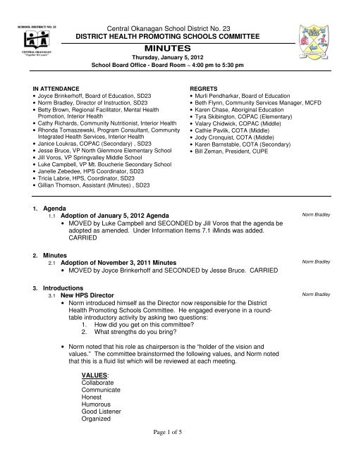 January 5, 2012.pdf - Central Okanagan School District No. 23